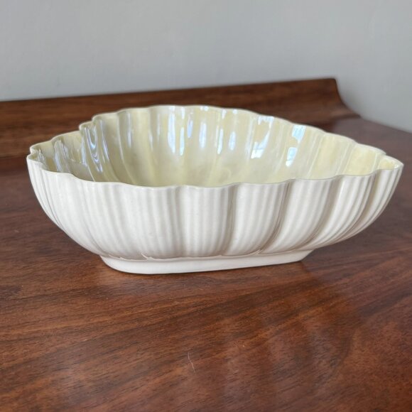 Belleek Heart Shaped Trinket Dish 4th Mark 1946-55 Ireland Scalloped 5" Vintage - Picture 7 of 10